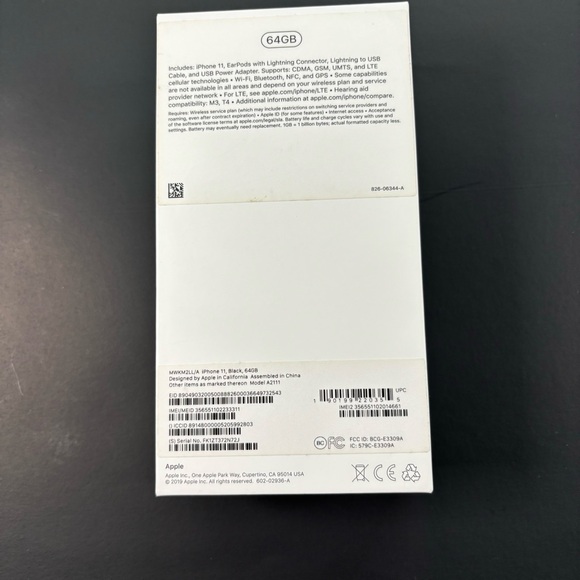 Apple iPhone 11 Box Black 64GB Model A2111 *Empty Box Only* - Picture 3 of 5